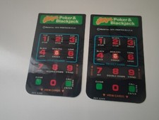 LOT 2 OVERLAYS CONSOLE mattel intellivision LAS VEGAS POKER & BLACKJACK 1979