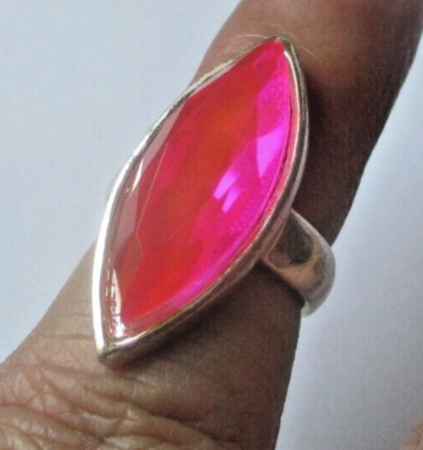 Grande bague couleur argent - bague,