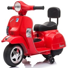 Scooter Électrique 6V Style Vespa PX 150 Petit Rouge Moto Pour Enfants