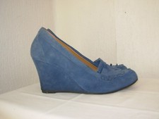 TEXTO Chaussures compensées P.39 (chausse petit) daim bleu
