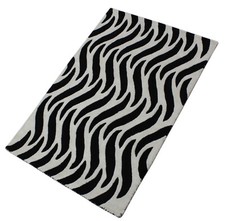 Tapis Noir Beige 100% Laine 120X180 CM Fait Main Tissé À La Main ME3