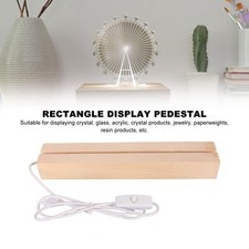 Base Lumineuse LED Rectangulaire Lumière Chaude Interface USB Socle Lumineux