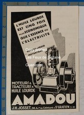MOTEURS HUILE LOURDE AMADOU JOSSET ST GRATIEN  publicité 1932 advert 