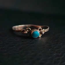 Bague turquoise légère en