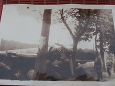 PHOTO ANCIENNE CRASH AVION GUERRE 1939-45 33 x 23 cm Retirage !!