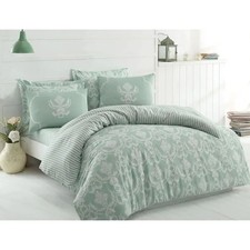 Parure de Lit - 1 Housse de Couette 220x240cm + 2 Taies d'Oreiller 60x60cm VERT