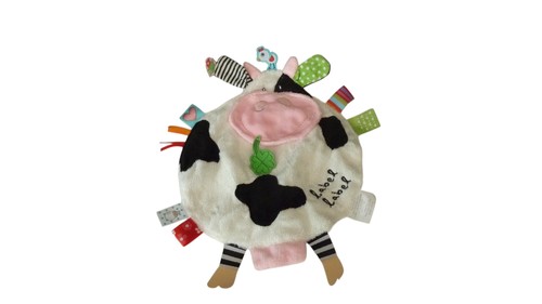 Doudou vache plat - , blanc