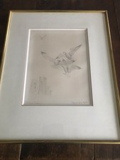 Consuelo Eames Hanks Lithographie signée numerotée oiseaux liberté tableau
