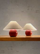 1970 2 LAMPES MODERNISTE BRUTALIST ART POPULAIRE RUSTIQUE MODERNE 