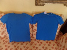 LOT 2 TEE SHIRT POLOS THE NIKE TEE + ADIDAS PRIME TEE BLEUS TAILLE 12 ANS