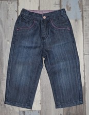 ? 18 mois GRAIN DE BLE - NRF89  /  Pantalon en jean bleu doublé Fille ? 