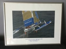 Petit cadre avec affiche trimaran skipper Pascal Bidégorry