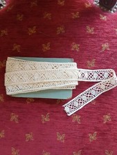 7,30 mètres dentelle fuseau écrue 2,6cm large mercerie ancienne 