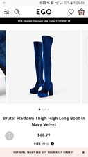 Ego Official Velvet over the knee Thigh High Boots