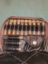 ANCIENNE POCHETTE DE PÊCHE À LA LIGNE. TUBES VERRES HAMEÇONS, PLOMBS. 