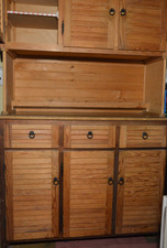 Buffet vaisselier Vintage à peindre massif artisanat de qualité 