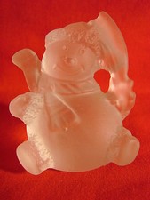FIGURINE BONHOMME DE NEIGE PATE DE VERRE n°2