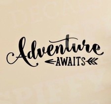 Adventure Awaits Arrow Vinyl Wall Decal Decor Design Sticker Lettering Quote