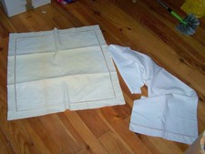 Lot Taie Housse traversin Broderie jour Venise Textiles Anciens FF4   