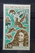 Monaco Timbre N°868 La Fontaine Animaux de ses Fables / NEUF** / 1972
