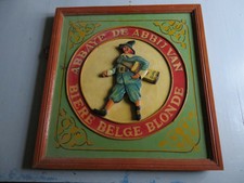  Plaque Cadre polychrome bière Notre-Dame de LEFFE Abbaye de Abbij Van Belgique
