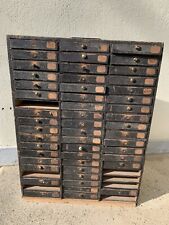 ancien petit meuble de métier horloger deco loft industriel 