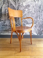 ANCIEN FAUTEUIL BOIS COURBé-DESIGN 1950-60-50 DLG BAUMANN
