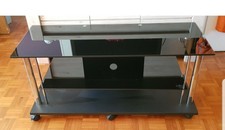 meuble tv verre noir