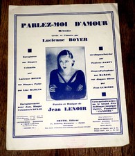 parlez-moi d'amour mélodie chantée par Lucienne Boyer piano chant 1930 J. Lenoir