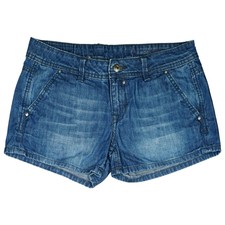 Edc Par Esprit Pantacourt Capri Short Shorty Sexy Taille 34 S W26 Usé Bleu Neuf