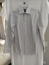 Pronto Uomo Black&White Check Dress Shirt Size 14.5 32/33 NWOT non iron