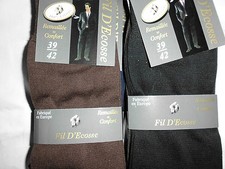 12 PAIRES DE CHAUSSETTES FIL D ECOSSE MULTICOLORE 100% COTON  FABRIQUE EU