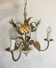 Lustre de plafond 3 lampes en métal de 1,4kg bon état Année 1990