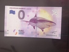 BILLETS 0 EURO SOUVENIR AQUARIUM DE BIARRITZ requin gris  France 2019-4
