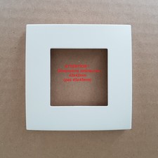 1 PLAQUE 1 POSTE - BLANC ESPACE LUMIERE ARNOULD 60803 (carré intérieur 42x42mm)