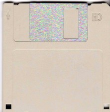 Disquette 3,5" de stockage informatique, formatée 1,44 Mo