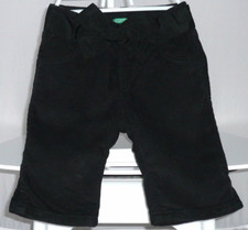 Benetton  Pantalon  velours  noir  fin  noeud  bébé  9 - 12 mois