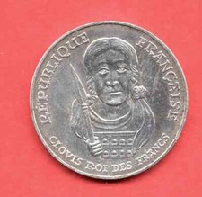 pièce de 100 francs clovis argent 1996