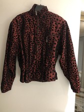 Veste bomber jacket cheetah leopard burgundy bordeaux metallic velvet velours SM