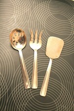 couvert mignardise 3 pièces métal argenté art deco