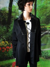 Orsay: ravissante veste 3/4 noire col fourrure T.38/40 Neuve