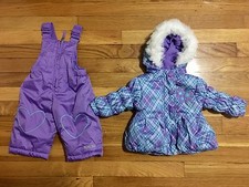 Baby Girls 6 MO 2 PC Bubble Jacket Bib Pant Snow Suit PacificTrail  EUC!!