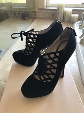 PRADA Suede Bootie shoes high heel boots 38