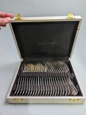 Ensemble Christofle 6 fourchettes et 6 cuillères spatours à dessert