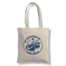 Tote Bag sac coton shopping étudiant Les gendarmes de Saint-Tropez porté épaule