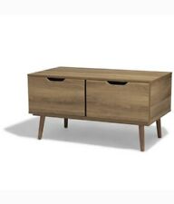 Table basse naturelle Ellie 2 tiroirs - Table basse et d'appoint