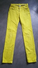 CYRILLUS 10 ans beau pantalon en toile jaune  pour fille TRES BON ETAT