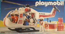 Playmobil 3789 - Hélicoptère de Secours (avec ses Boîte + Notice + Livret Pub)
