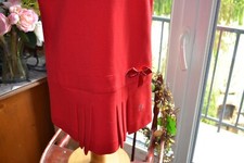 robe  tartine et chocolat   doublee 6 ans rouge noeud cuir 105 eu mis 2 fois e/n