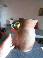 Ancien Broc Pot Pichet Campagnard Grès a Eau Lait Crème Vin vernissé 2L Savoie ?
